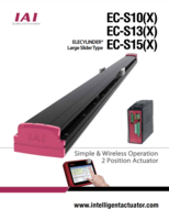 IAI EC-S CATALOG EC-S10(X), EC-S13(X), EC-S15(X) SERIES: ELECYLINDER, LARGE SLIDE TYPE